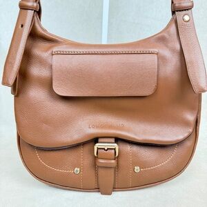Longchamp Brown Pebbled Leather Crossbody / Shoulder Bag | Adjustable Strap